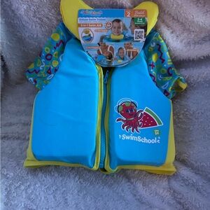 Kids Swim Trainer Vest - Blue and Yellow